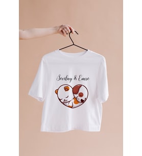 Kedi Köpek Tasarımlı Tişört Kişiye Özel ( Unisex - Büyük - Çocuk )