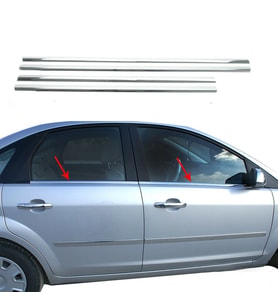 Ford Focus SEDAN Krom Cam Çıtası 2005-2011 4Prç Paslanmaz Çelik