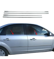 Ford Focus SEDAN Krom Cam Çıtası 2005-2011 4Prç Paslanmaz Çelik
