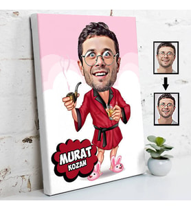 Zengin Karikatürlü Kanvas Tablo
