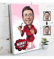 Zengin Karikatürlü Kanvas Tablo