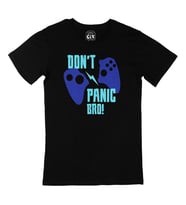 Mavi Don't Panic Bro Siyah Tişört