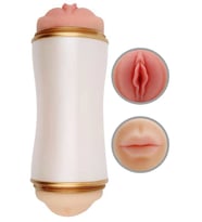 MX ual Stroker Çift Taraflı Vajinal ve Oral Mastürbatör