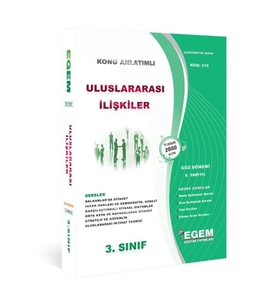 Egem Eğitim Yayınları Aöf Uluslar Arası Ilişkiler3.sınıf 5.dönem Konu Anlatımlı Soru Bankası Güz Dönemi (Çok Renkli)