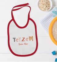 BK Kids Kişiye Özel Teyzem Tasarımlı Kırmızı Bebek Mama Önlüğü-1