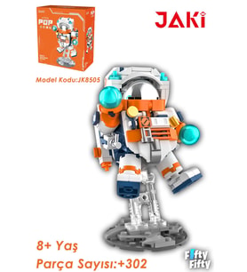 Jaki Mini Space Serisi/Astronot -JK8505 (+302 Parça) Oyuncak Yapım Seti