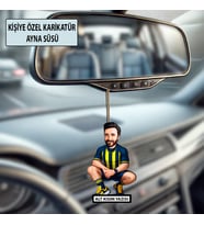 Kişiye Özel Taraftar Karikatür Ayna Süsü – Taraftar Hediyesi