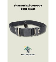 Siyah Delikli Outdoor Örme Kemer