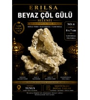 Sertifikalı Beyaz Çöl Gülü Selenit Taşı Kütle - 8x7 cm Koleksiyonluk Doğal Tek Parça