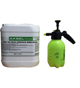AKBEL ZEMİN KAR VE BUZ ÇÖZÜCÜ KİMYASAL 5 KG+2LT UYGULAMA POMPA APARATI