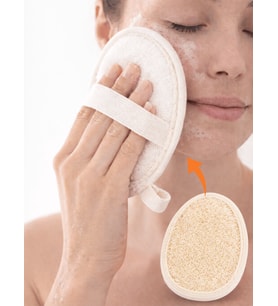 Beylini Kabak Yüz Eldiven Lifi Peeling Cilt Temizleme Banyo Duş Kesesi Ölü Deri Karşıtı Tüm Ciltler İçin (Krem)