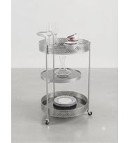 PANALI TEKERLEKLİ SERVİS SEHPASI 71 x 41 cm