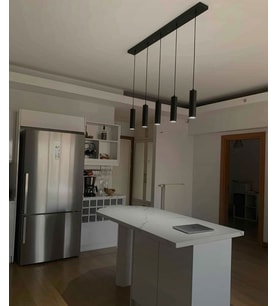 MYLİGHTS  PANASONIC AMPULLÜ  SIRALI MASA ÜSTÜ BEŞLİ SARKIT AVİZE  GU10  LED ampul. Gün isigi dahildir