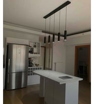 MYLİGHTS  PANASONIC AMPULLÜ  SIRALI MASA ÜSTÜ BEŞLİ SARKIT AVİZE  GU10  LED ampul. Gün isigi dahildir