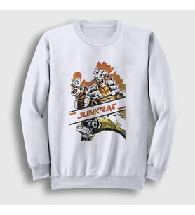 Presmono Unisex Beyaz Junkrat Oyun Overwatch Sweatshirt 360121tt
