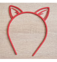 Kedi Kulaklı Taç 3D Baskı Sevimli Cosplay ve Parti Saç Bandı