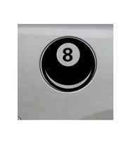 Magic Sekiz Top Tasarım Oto Sticker 2 Parça 15*15 Cm