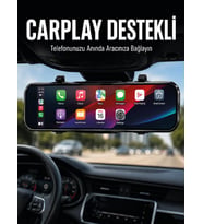 Ayna Carplay Araç İçi 9.66 İnç IPS Ekran Geri Görüş Kamerası Destekli