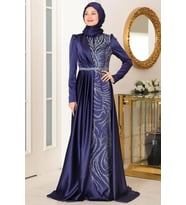 Mihrimah Tesettür Abiye Gold