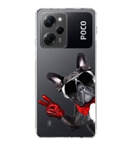 PrintiFy Xiaomi Poco X5 Pro ile Uyumlu 1mm Slim Fit Köpek 2 050e Baskılı Şeffaf  Kılıf