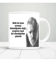 Can yücel sözleri baskılı kupa bardak