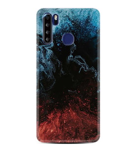 Reeder P13 Blue Max Kılıf Desenli Silikon Red Blue Black Abstact