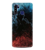 Reeder P13 Blue Max Kılıf Desenli Silikon Red Blue Black Abstact