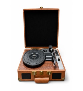 MZL-P01 Bluetooth Plak Çalar, 3 Hız (33/45/78 RPM), USB/SD/AUX/RCA/Kulaklık Destekli, Dahili Hoparlörlü Taşınabilir Retro Valiz Pikap