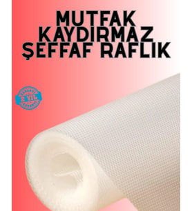 Eva malzemeden kaydırmaz şeffaf raflık buzdolabı kaplaması