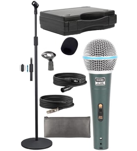Lastvoice Lv-680STM Kablolu Dinamik Mikrofon Seti (Boy Stand Cüzdan Çift Kablo Sünger Tutacak)