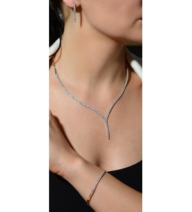 Altın Suyolu Taşlı Set