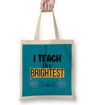 Teacher Gift-Learning Inspire-Science Student School -Inspirational KIDS WOMEN Men Bez Çanta Uzun Saplı