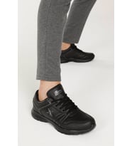 Kinetix MITON Pu Günlük Yüksek Taban Unisex Spor Ayakkabı Yürüyüş Ayakkabı (Siyah)