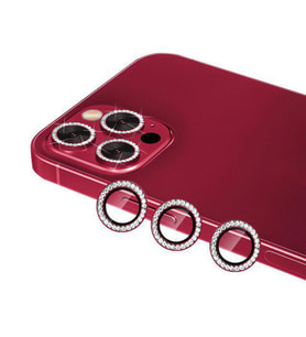 Binano Iphone 13 Pro/13 Pro Max Taşlı Kırmızı Kamera Koruyucu