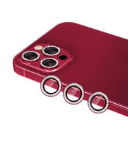 Binano Iphone 13 Pro/13 Pro Max Taşlı Kırmızı Kamera Koruyucu