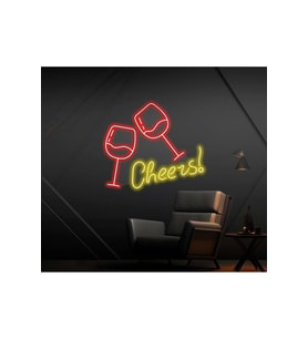 Cheers! Yazılı ve Şekilli Neon Tabela
