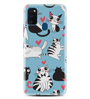 Samsung M21 M22 M23 M30 M31S M32 Kılıf Desenli Silikon Kedicikler 1772