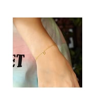 AZURİS 925 AYAR GÜMÜŞ ÜÇ BOYUTLU HARF BİLEKLİK (Gold)