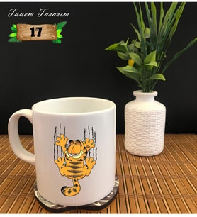 Tanem Sarı Tosun Kedi - Porselen Kupa