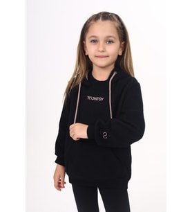 Toontoy Unisex Çocuk Nakışlı Sweatshirt (Acı Kahve)