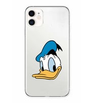 Apple iPhone 11 Uyumlu Kamera Korumalı Tıpalı Kapak Donald Duck TasarımlıŞeffaf Kılıf