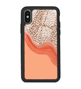 iPhone Xs Nude Benekli Tasarımlı Glossy Telefon Kılıfı