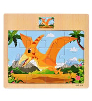 Hayal Sepeti DİNAZOR KUŞ resimli Ahşap Çocuk Puzzle 12 Parça 15x17cm