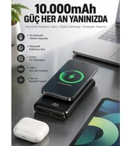 10.000 Mah Powerbank 4 Portlu Hızlı Şarj Dijital Göstergeli