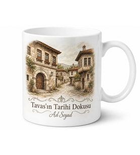 Tavas Tarihi Dokusu Denizli Hatırası Seramik Kupa Bardak Hediye