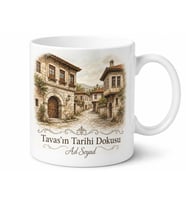 Tavas Tarihi Dokusu Denizli Hatırası Seramik Kupa Bardak Hediye