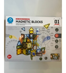 Manyetik Yapı Blokları  Çocuklar İçin 3 Boyutlu Renkli Mıknatıslı  68 Parça Manyetik Blok Oyun Seti (Çok Renkli)