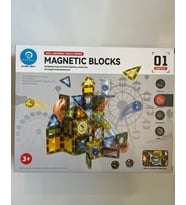 Manyetik Yapı Blokları  Çocuklar İçin 3 Boyutlu Renkli Mıknatıslı  68 Parça Manyetik Blok Oyun Seti (Çok Renkli)