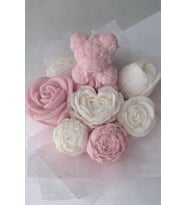 Value Home El Yapımı Soya Wax Şakayık Karışık Mum Buketi Kutulu Mum Buketi &  Buket
