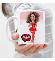 Kişiye Özel Tatlı Cadı Karikatürlü Kupa Bardak